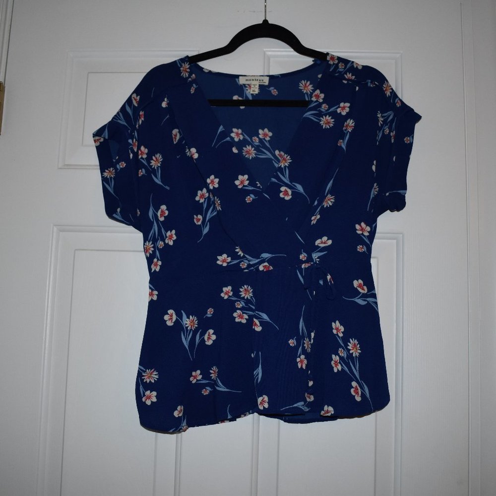Floral Wrap Top | Size XL